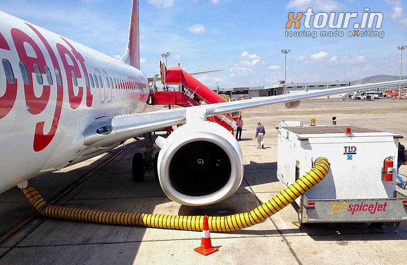 Spicejet Aircraft Cleanup in progress