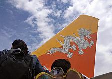 Drukair Flight from Paro Bhutan to Kolkata India