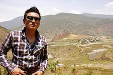 Kinley Wangchukk near his village