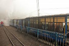 Darjeeling Himalayan Railway train early morning