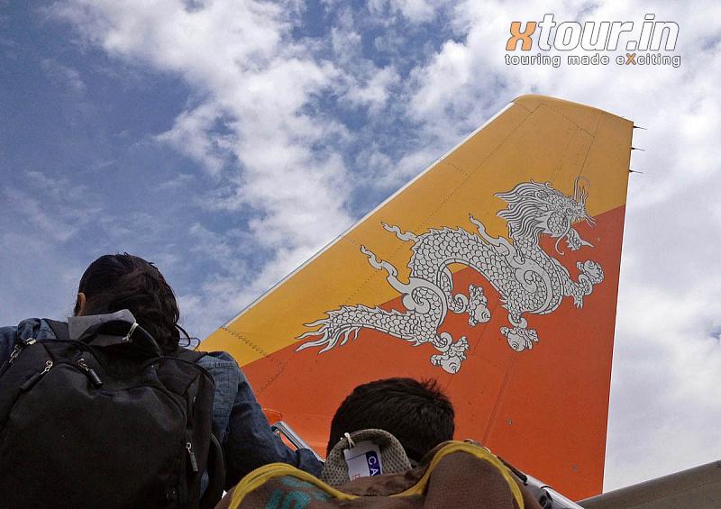Drukair Flight from Paro Bhutan to Kolkata India