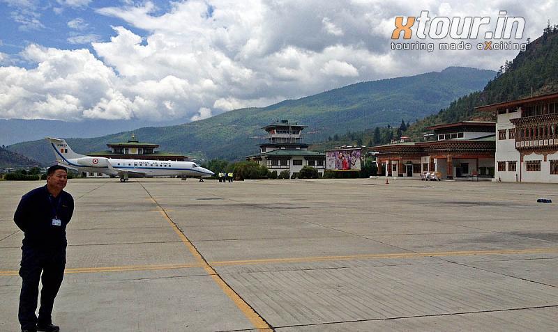 Indian Air force plane In Paro Bhutan