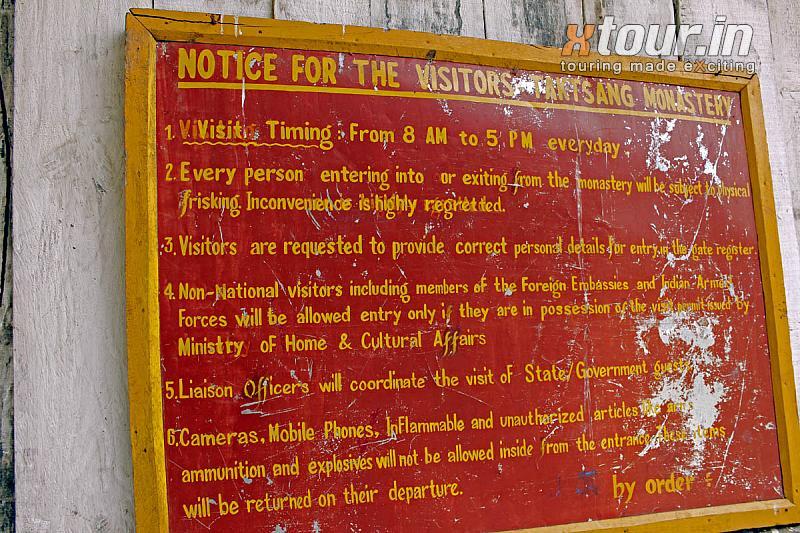 Tigers Nest Taksang visitor notice
