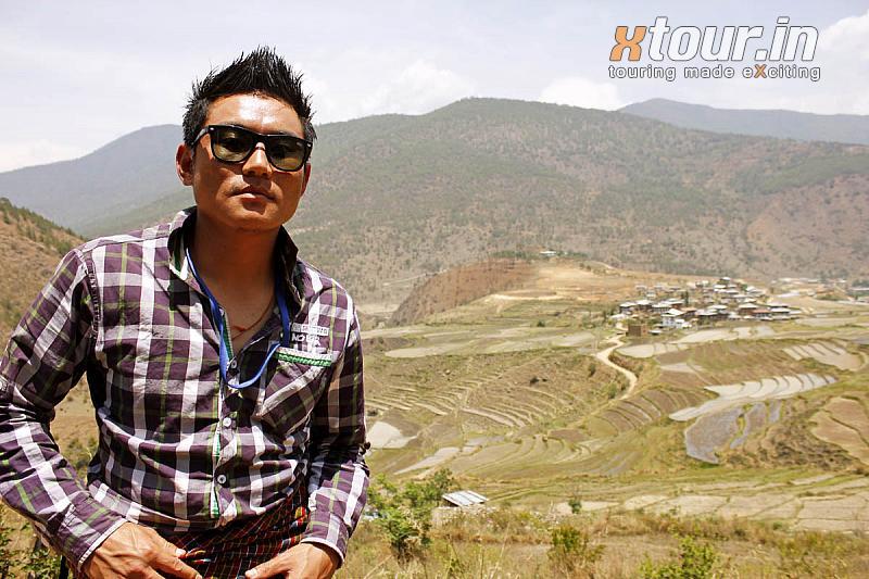 Kinley Wangchukk near his village