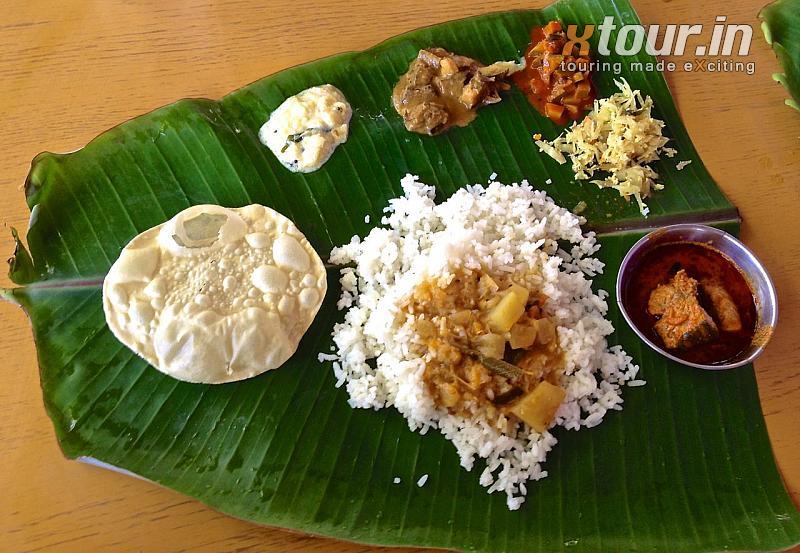Kerala Meal at Kuppapuram Alleppey Kerala