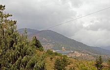 Huge Sitting Buddha Statue visible in Thimphu Town